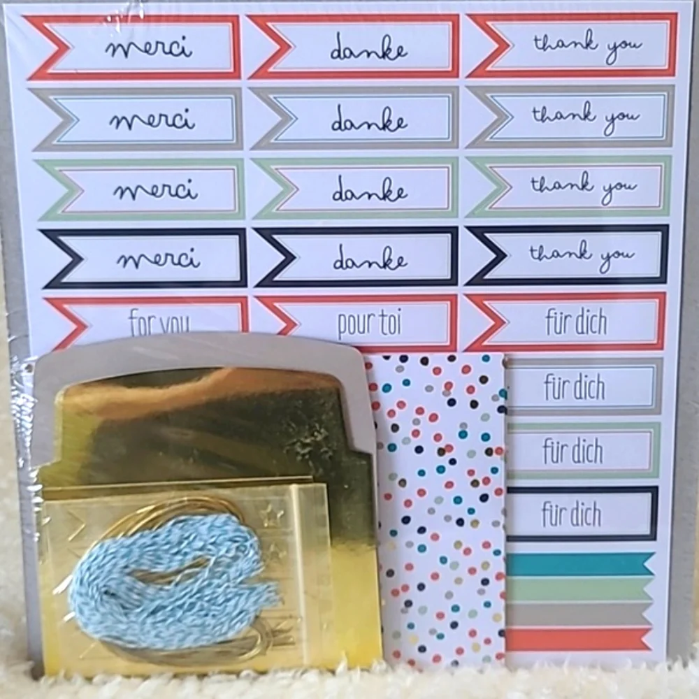 NEW Stampin'Up! Simply Sent Kit Good As Gold 8 Cards Twine Sticker 133512 Retire